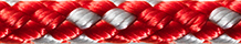 8-PLAITED DINGHY; 4,0mm; red/silver