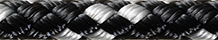 8-PLAITED DINGHY; 4,0mm; black/silver