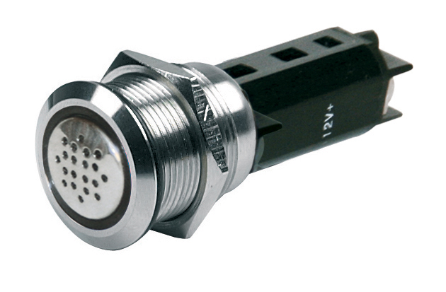 BEP BUZZER & WARN LGT METAL DC12V/DSP