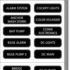 Blue Sea Systems LABEL KIT DC paneel EXTENDED