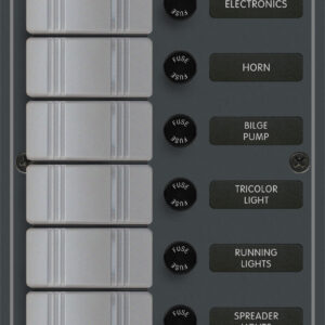 Blue Sea Systems paneel H2O 12VDC AGC 6positsiooniga V