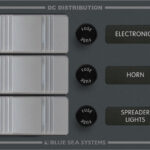 Blue Sea Systems paneel H2O 12VDC AGC 3positsiooniga V