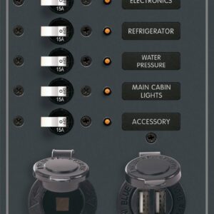 Blue Sea Systems PANEL CB 12VDC SCKT & USB