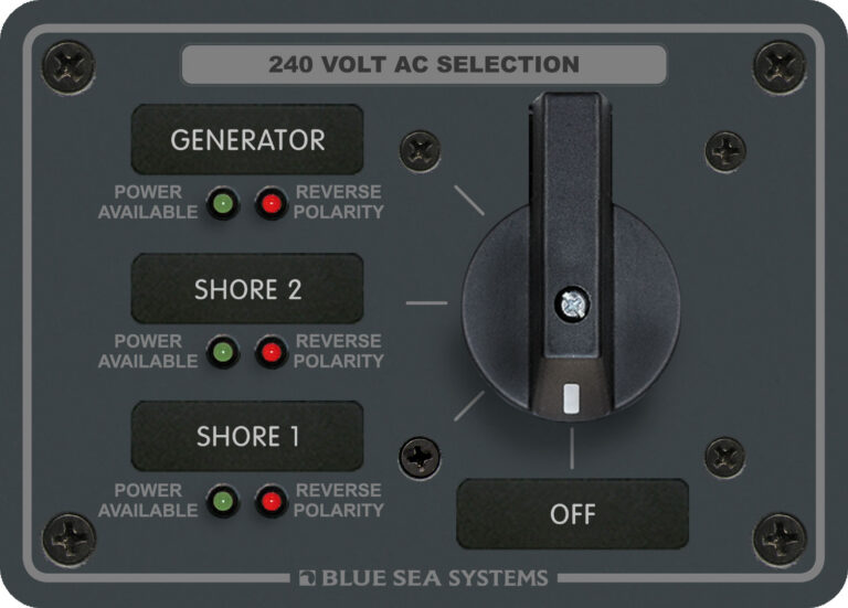 Blue Sea Systems AC pöördlüliti paneel 240 V/65 A OFF+3