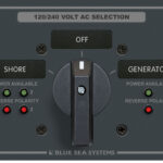 Blue Sea Systems maiņstrāvas rotējošais panelis 120/240V/65A OFF+2