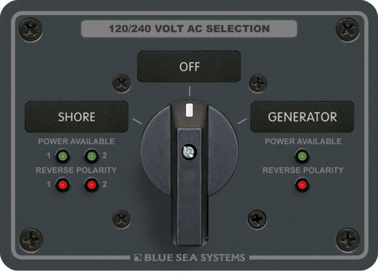 Blue Sea Systems AC pöördlüliti paneel 120/240 V/65 A OFF+2