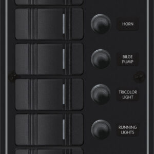 Blue Sea Systems paneel H2O 12 V DC CLB 6POS must V