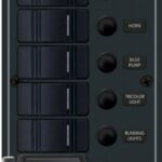 Blue Sea Systems paneel H2O CB USB 12/24 V DC 5POS VERT BL