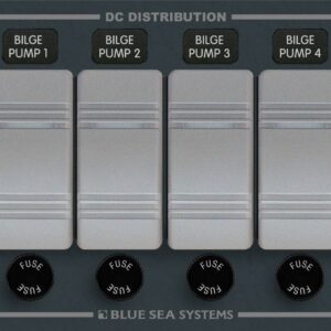 Blue Sea Systems paneel 12/24 V DC BILGEPUMPX4 HORZ
