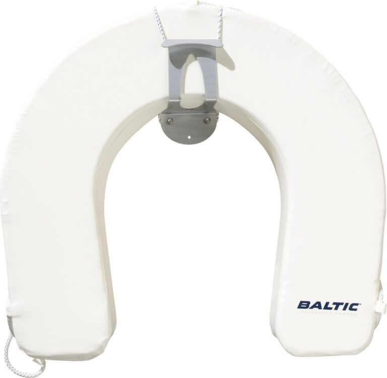 Holder for horseshoe buoy;