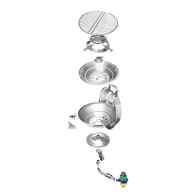 MAGMA Marine Kettle 3 Combination Stove & Gas Grill, Type 2 Valve, Party Size, CE - Pilt 4