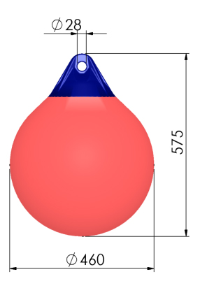 POLYFORM WT Net buoy A3 white; 460 mm x 575 mm - Image 2