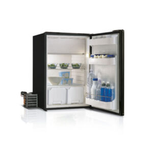 C130L, Single door refrigerator - BLACK -, 130L, 12/24Vdc, External