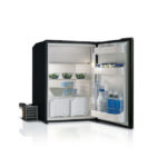 C95LA, Single door refrigerator + holding plate - BLACK -, 95L, 12/24Vdc, External