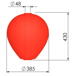 POLYFORM märgistuspoi CC2 punane; 385 mm x 430 mm