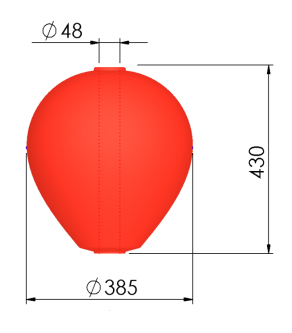 POLYFORM Bar buoy CC2 red; 385 mm x 430 mm
