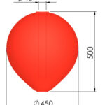 POLYFORM Bar buoy CC3 red; 450 mm x 500 mm