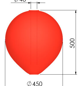 POLYFORM märgistuspoi CC3 punane; 450 mm x 500 mm