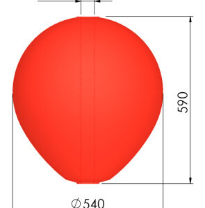 POLYFORM märgistuspoi CC4 punane; 590 mm x 540 mm