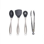 MAGMA Cooking utensil set, 5 piece, stainless steel and silicone