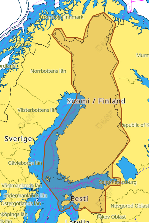 C-MAP FINLAND LAKES-4D