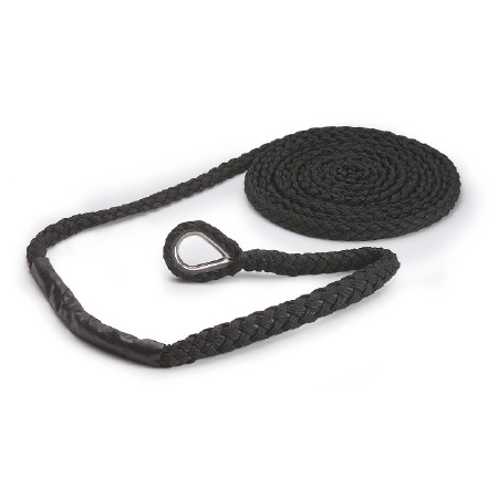 EXTENSION MOORING (with thimble); 6m; 12mm; black