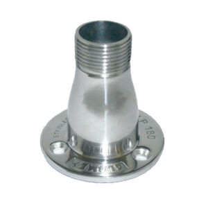 PRO STAINLESS STEEL DECK MOUNT - mm (") height - 274 g (9.67 oz) - 1" BSP male