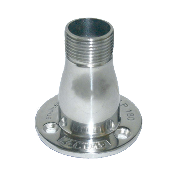 PRO STAINLESS STEEL DECK MOUNT - mm (") height - 274 g (9.67 oz) - 1" BSP male