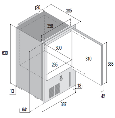 IM CL Refill, Ice maker with internal refill tank - door inside, L, 12Vdc, Internal - Image 3