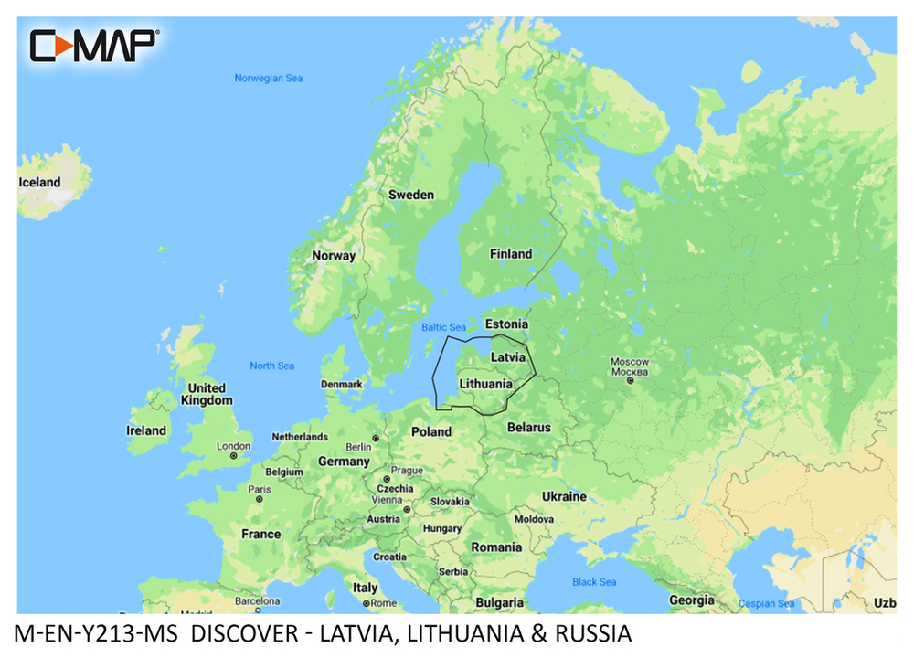 C-MAP DISCOVER - Läti, Leedu ja Venemaa