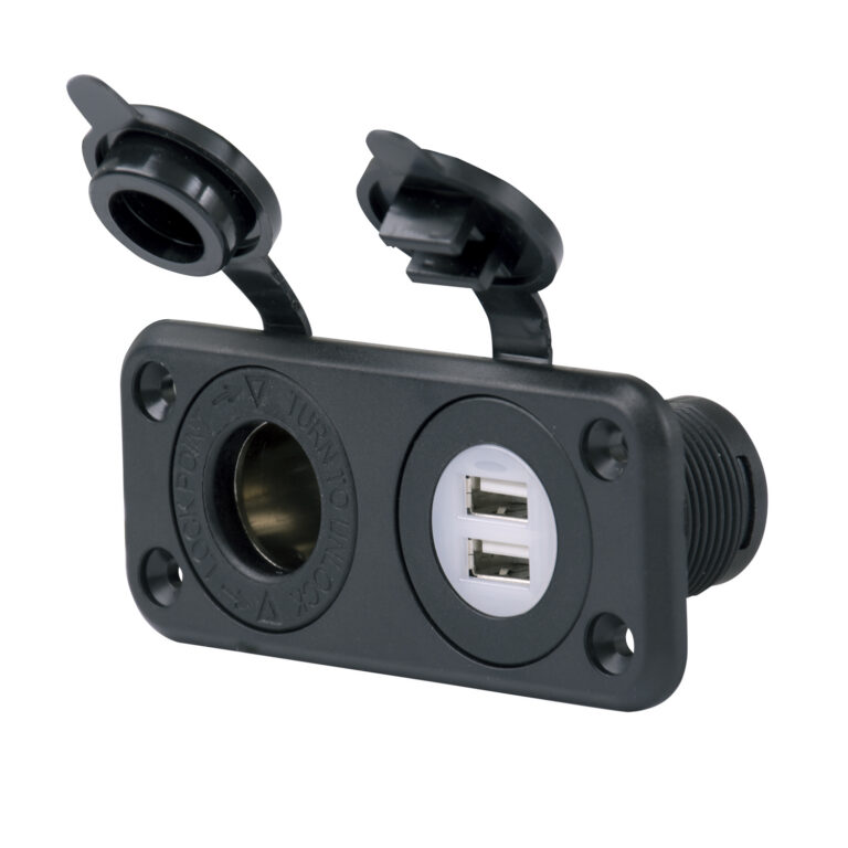 Marinco 12V DUAL USB AND SOCKET
