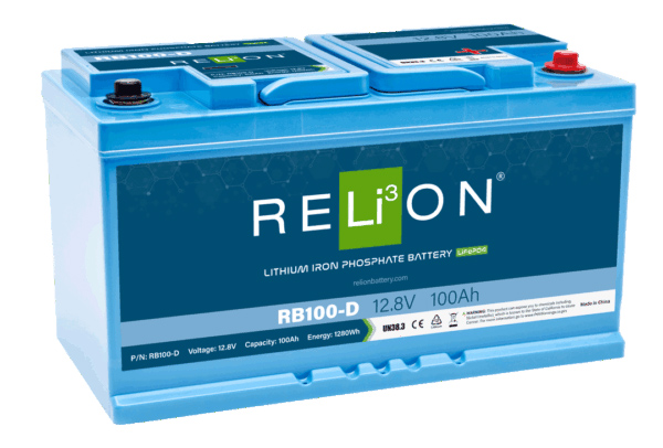 Relion 12,8 V 100 Ah DIN 4SC LiFePO4 akumulators