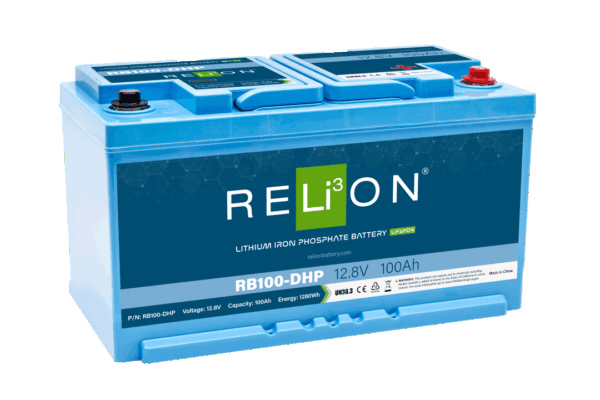 Relion 12,8 V 100 Ah DIN-HP 4SC LiFePO4 akumulators