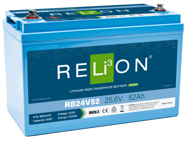 Relion 25,6 V 52 Ah LiFePO4 akumulators