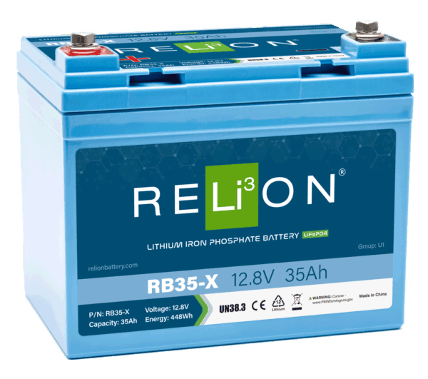 Relion 12.8V 35 Ah-X LiFePO4 akumuliatorius
