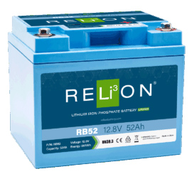 Relion 12,8 V 52 Ah 4SC LiFePO4 akumulators