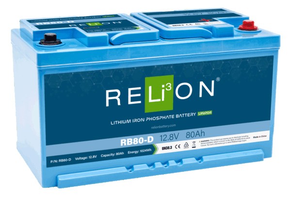 Relion 12.8V 80Ah DIN 4SC LiFePO4 aku