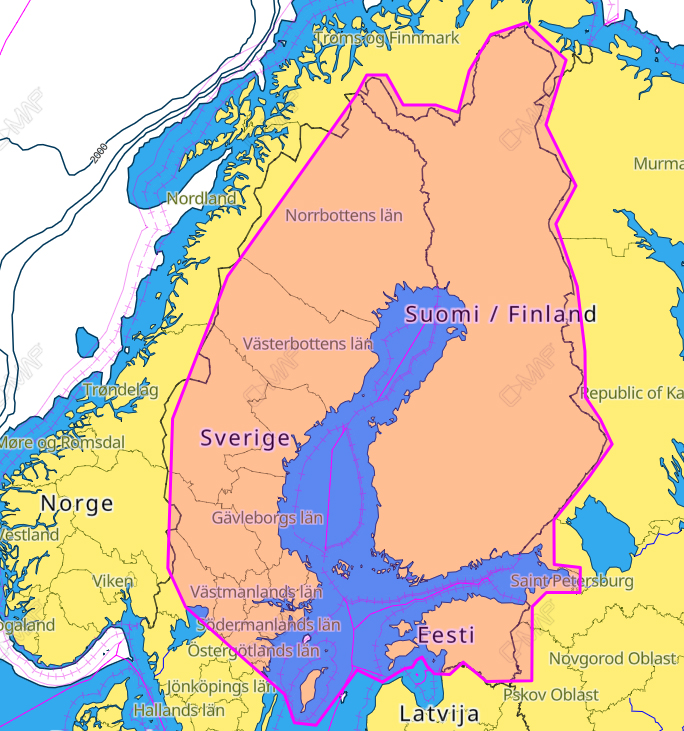 C-MAP REVEAL - Finland Lakes