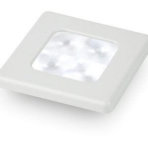 SLIM LINE SQUARE LED LAMP, WARM WHITE LIGHT, WHITE PLASTIC RIM 24V