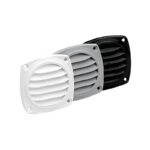 Ventilation Shaft Grilles Cover, 82x82mm, Black