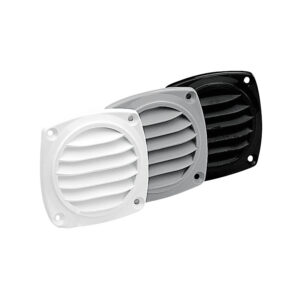 Ventilation Shaft Grilles Cover, 82x82mm, Black
