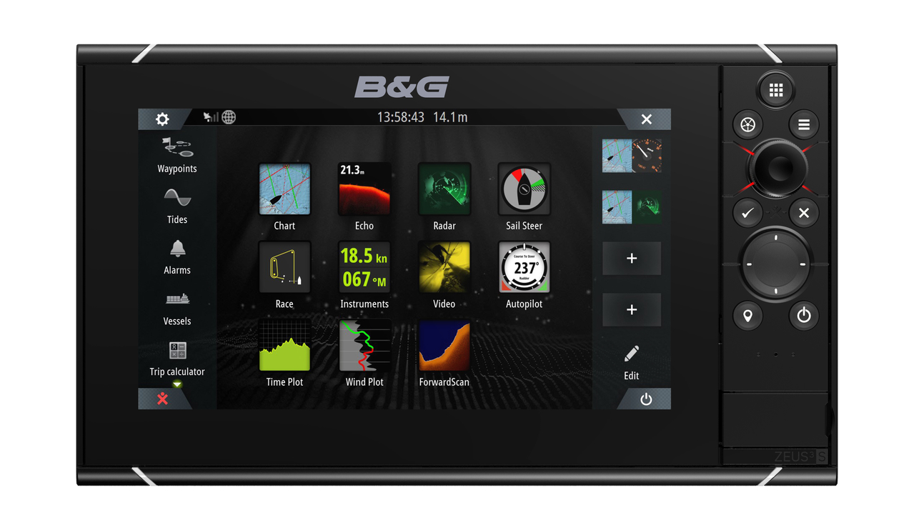 B&G Zeus³S-9 MFD koos maailma baaskaardiga