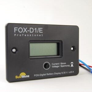 FOX-D1/E voltage/current display flush mount version, max. 20 A, 8-30 V